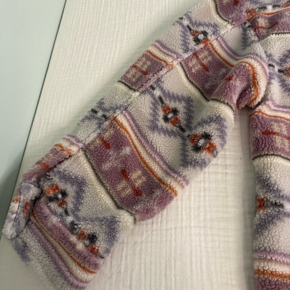 Simply Southern Aztec Gray Sweatshirt Shacket Jacket Sherpa Fleece Medium - Picture 12 of 16